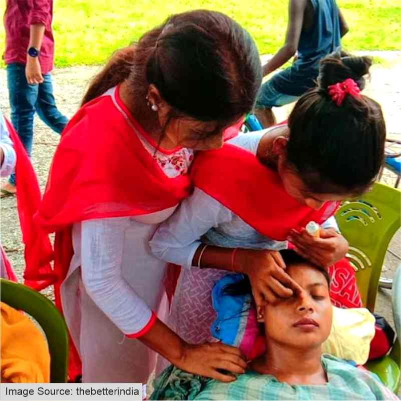 Sukla Debnath gives beautician training to girls