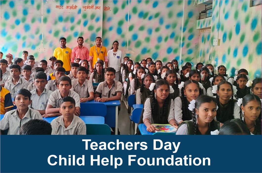 Teachers and CHF volunteers with Ashram School students