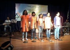 Singing competition conducted with music ustad