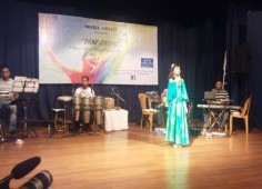 Singing competition conducted with music ustad