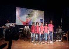 Singing competition conducted with music ustad