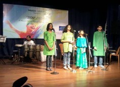 Singing competition conducted with music ustad