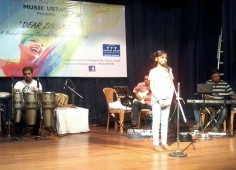 Singing competition conducted with music ustad