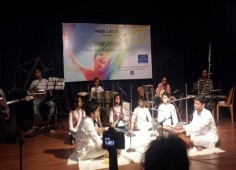 Singing competition conducted with music ustad
