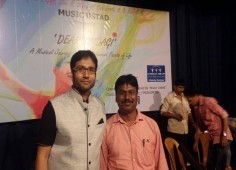 Singing competition conducted with music ustad